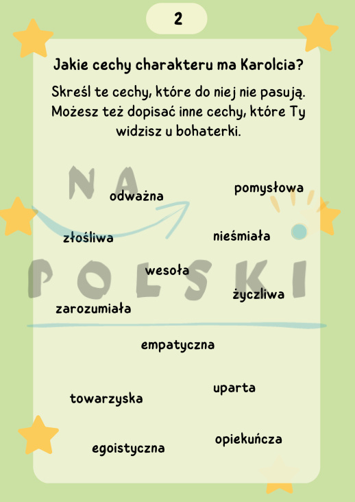"Karolcia" - karty pracy do lektury | Na Polski